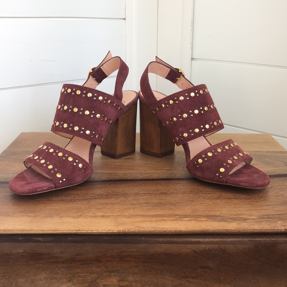 New J. Crew Made in Italy Leather Block heel Sandals. - Picture 6 of 17